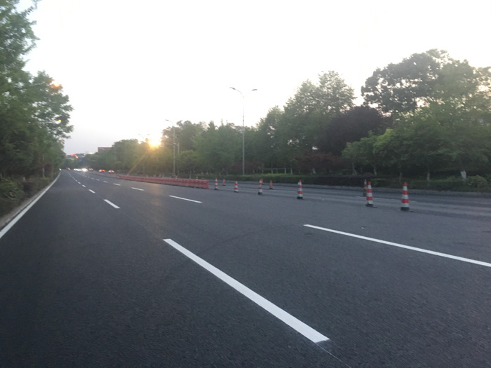 G247江油河西大桥至塔九路路口段道路养护维修工程路面全线贯通